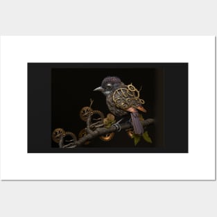 Steampunk starling Posters and Art